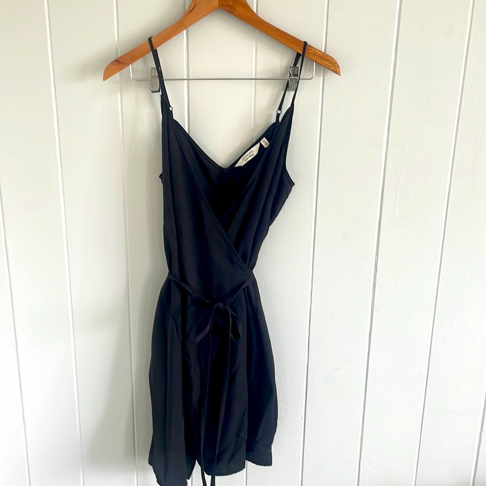 Black wrap around dress